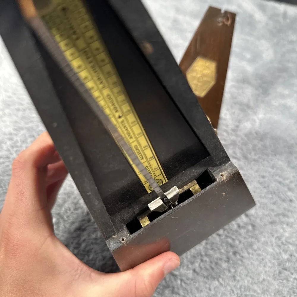 Antique Seth Thomas Wood Wind Up Metronome De Maelzel Working Condition